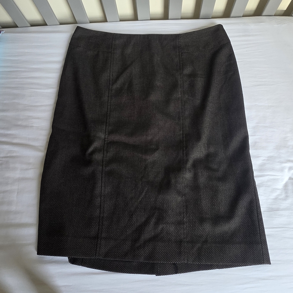 Halogen Womens Black And White Subtle Herringbone Pencil Skirt Size 12